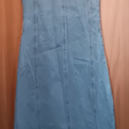 Pink Woman long denim dress, XS