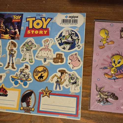 Vintage Toy Story and Tweety Sticker Cards set new