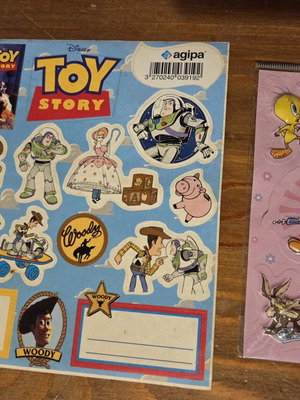 Vintage Toy Story and Tweety Sticker Cards set new
