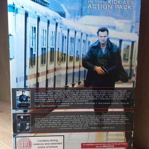 Taken 1 & 2 DVD box set, English subtitles, extended cut