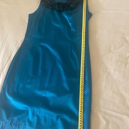 Handmade dress like new, winter, deep turquoise, size M