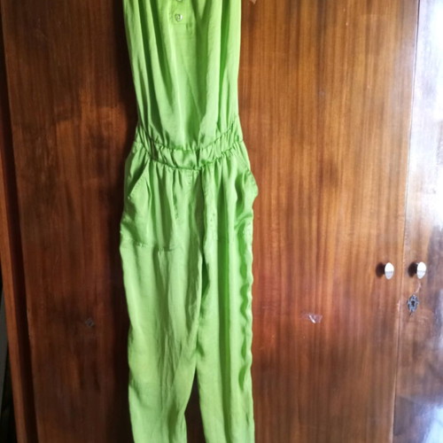Paranoia strapless jumpsuit green like new, size S