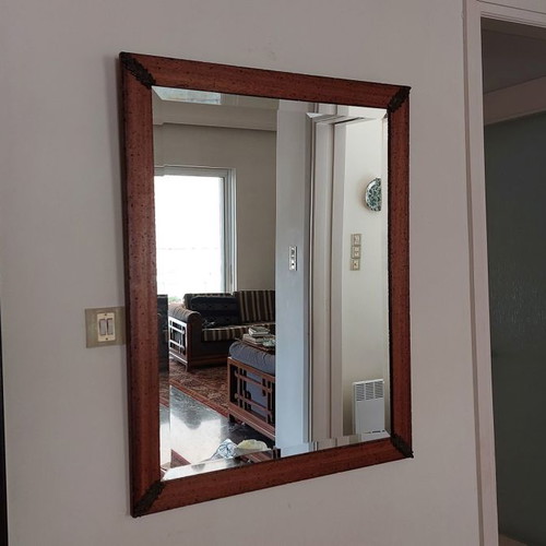 Entry mirror used 90 x 70 cm with vintage frame