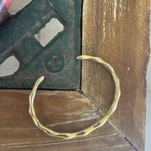 Stainless steel bracelets, gold and silver set