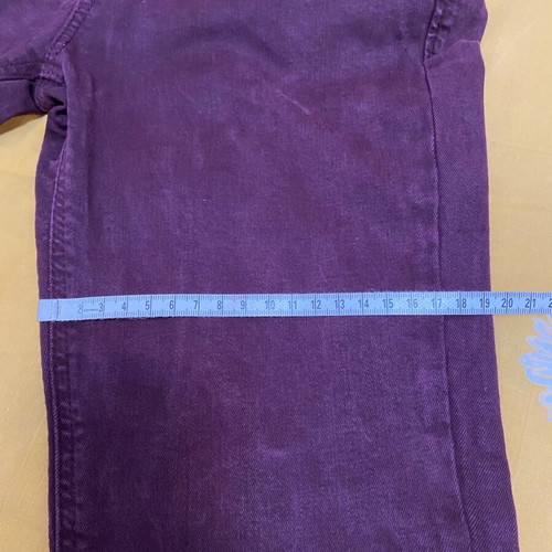 Zara jeans used, slim fit, burgundy, size M