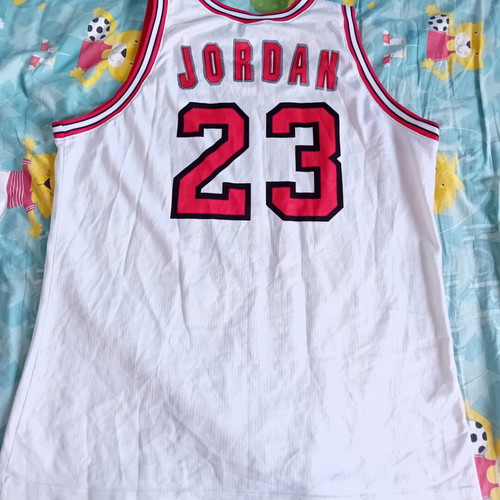 NBA Chicago Bulls Champion Europe 90s Authentic White Jersey Jordan used, size XXL