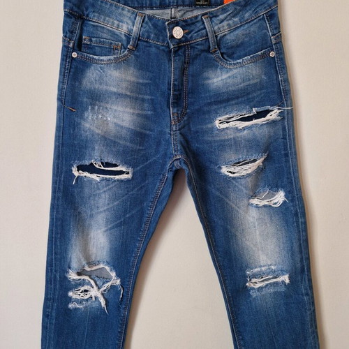 Back2Jeans ripped blue jeans, Medium