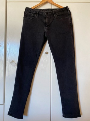 Emporio Armani Jean slim fit, σαν καινούργιο, μέγεθος W33 L34, μαύρο-γκρι