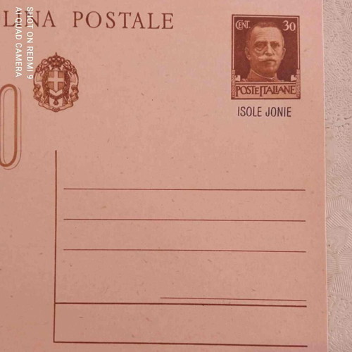 Επτανησα Isole Jonie Vinceremo Cartolina Postale σε πολύ καλή - άριστη κατάσταση