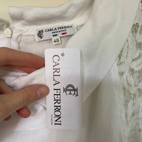 White linen dress new, Italian size 48 (2XL)