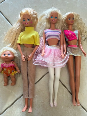 Πακέτο Barbie και Sindy μεταχειρισμένες, 4 κούκλες