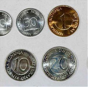 SLOVENIA set 9 νομίσματα UNC