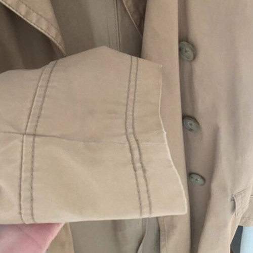 Massimo Dutti men's beige trench coat, classic double-breasted
