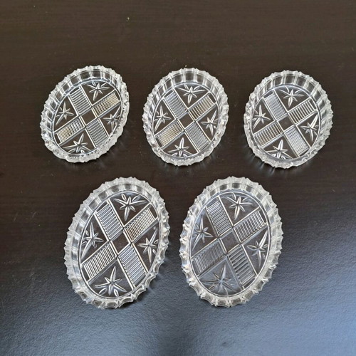 Vintage dessert plates set of 5 oval shape like new