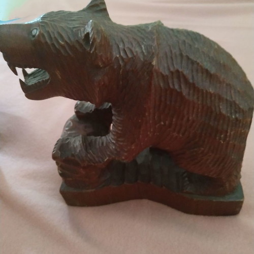 Wooden decorative items used, hand-carved, set of two