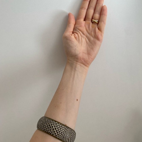 Snakeprint bracelet bronze gold coloured metal like new