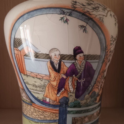 Porcelain vase collectible used, large size, decorative