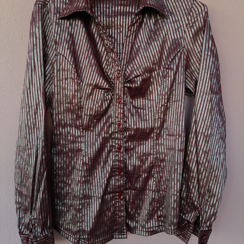 Sweet Miss metallic striped women's shirt new, size M