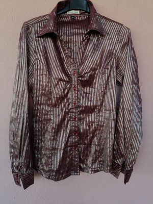 Sweet Miss metallic striped women's shirt new, size M
