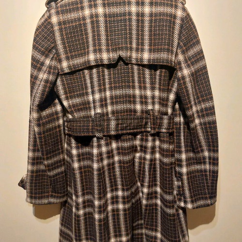 Zara checked coat like new, Montgomery style, beige and brown