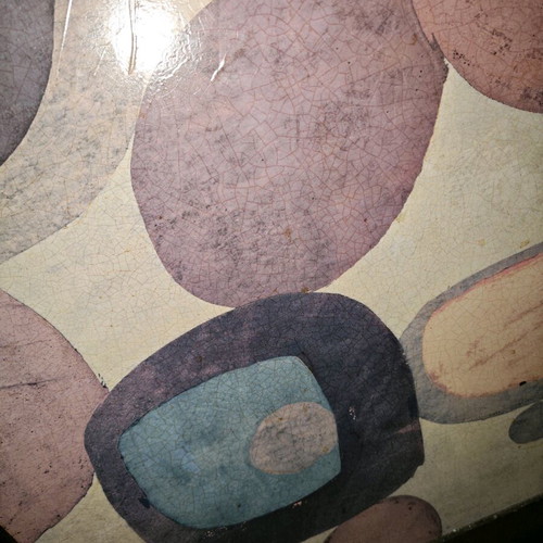 Leather painting like new 63x63 cm