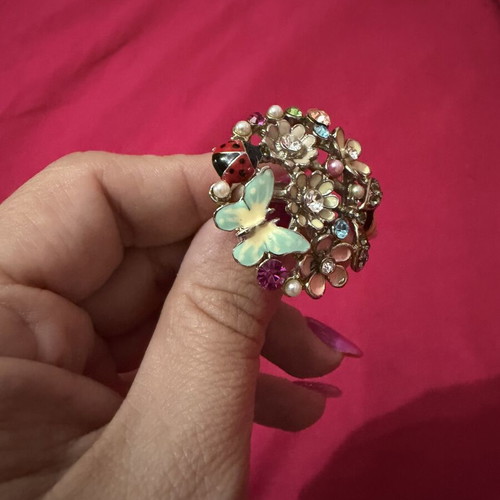 Accessorize summer ring used, multicolor floral design