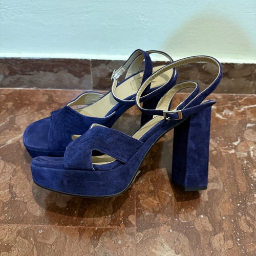 Marian blue suede sandals new with ankle strap