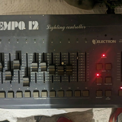 Electron lighting console used with wear and 4 missing fader knobs