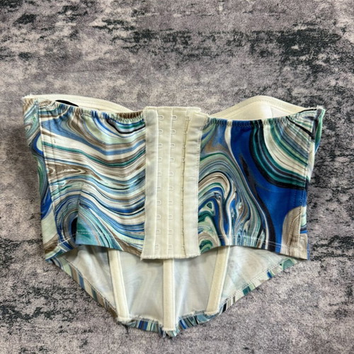Subdued Marble Print Corset Top size S like new, multicolor