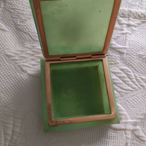 Glass jewelry boxes like new, vintage set of two