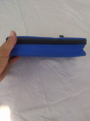 Blue pencil case used, classic
