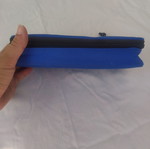 Blue pencil case used, classic