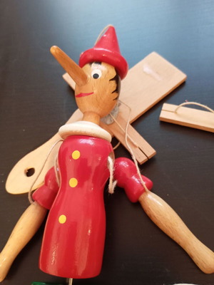 Μαριονέτα Πινόκιο ξύλινη 26εκ. σαν καινούργια