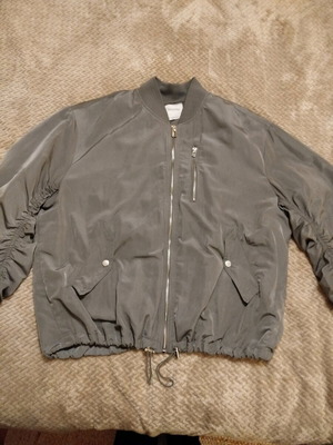 Bershka jacket used, gray, size Large