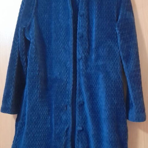 Oysho women's robe used, dark blue, size S, polyester fleece