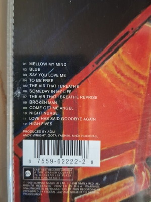 Simply Red Blue CD like new, pop