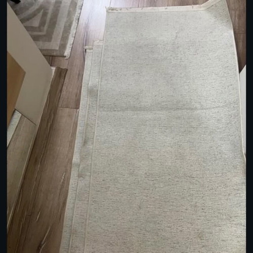 Beige rugs like new, set of three Greek made