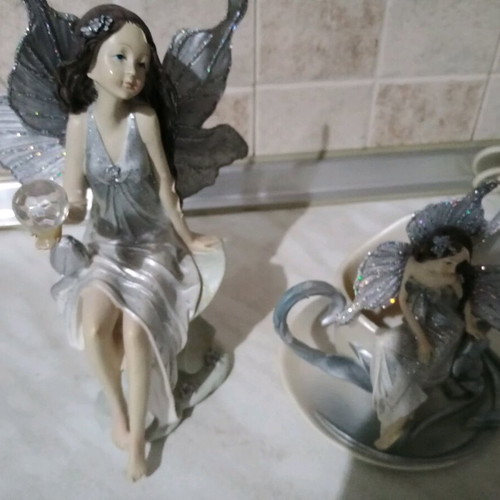 Two decorative fairies used, set