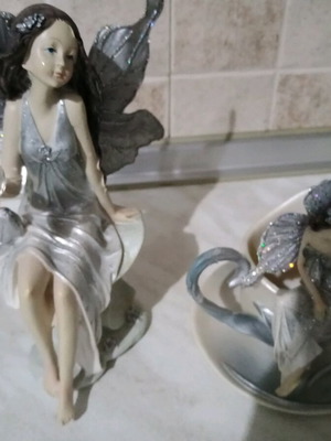 Two decorative fairies used, set