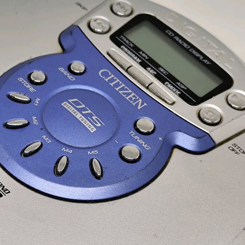 Citizen Vintage Portable CD Player and Radio used, DTS model