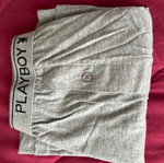 PLAYBOY boxers, Large, grey color.