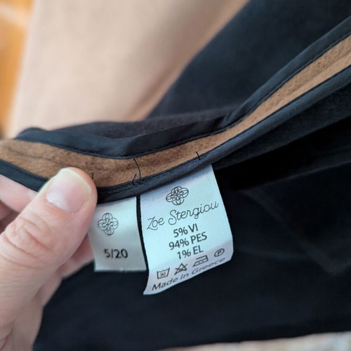Zoe Stergiou coat like new, brown and black, one size