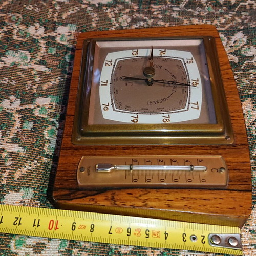 Lufft Barometer and Thermometer like new, vintage weather station from the 60s