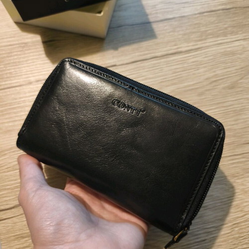 Conti wallet new, black, with multiple compartments