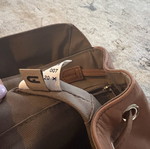 Furla Flow S leather backpack, brandy brown