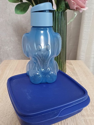 Tupperware set with compartments and 450ml bottle new