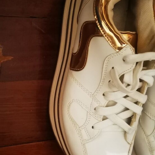 White sports platform shoes used, size 38
