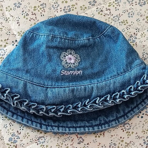 Denim bucket hat Stamion like new, blue, size 50cm