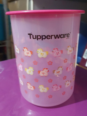Tupperware One Touch κάνιστρο 1,5 λ. με ροζ καπάκι