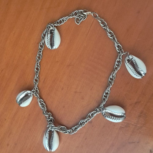 Anklet made to order, white and silver